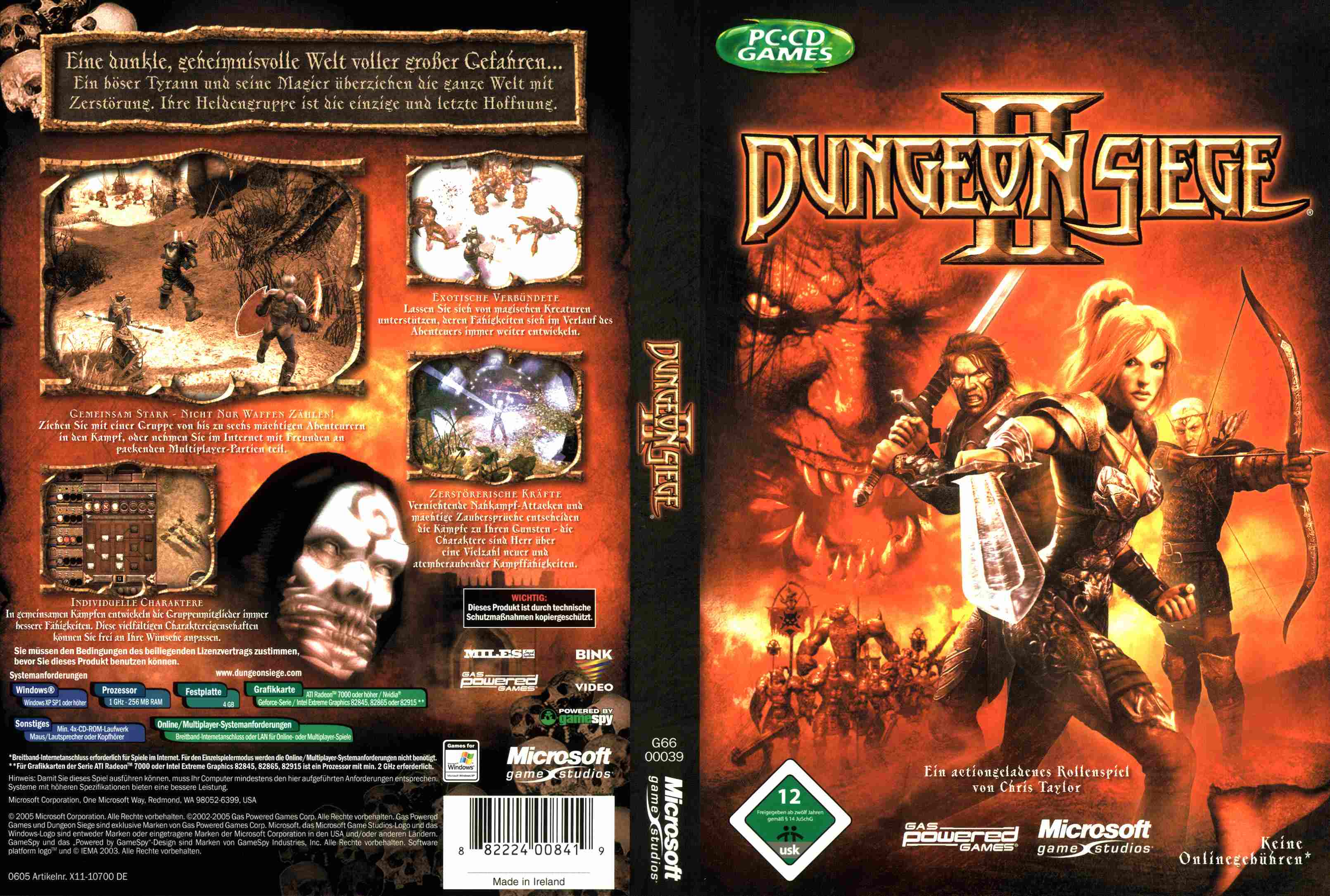 Dungeon Siege 2 Pc Dvd Cover German